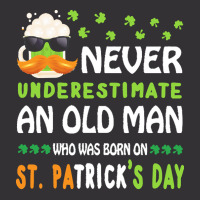 Patricks Day T  Shirt Never Underestimate An Old Man Who Was Born On S Vintage Short | Artistshot