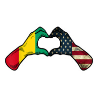 Guinea American Usa Flag   Usa Guinean Heart T Shirt Sticker | Artistshot