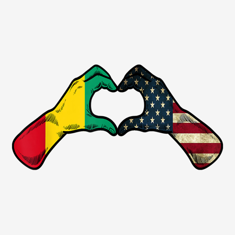 Guinea American Usa Flag   Usa Guinean Heart T Shirt Mousepad | Artistshot