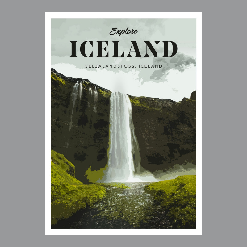 Visit Iceland  Yellow Green Aesthetic Unisex Hoodie | Artistshot