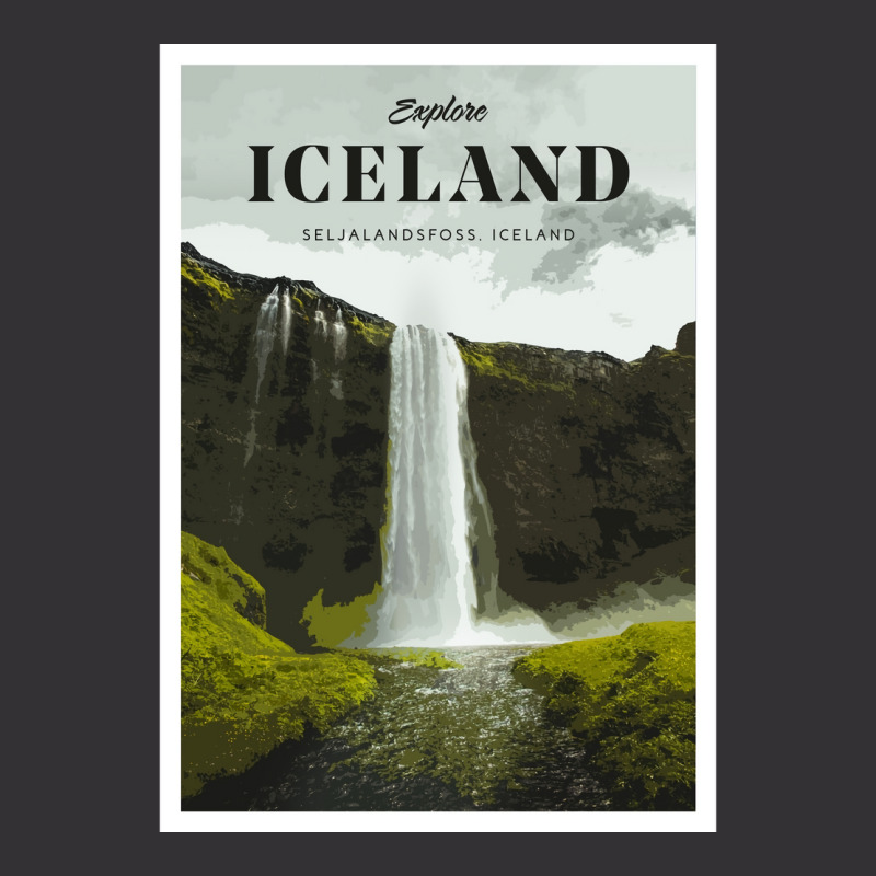 Visit Iceland  Yellow Green Aesthetic Vintage Hoodie | Artistshot