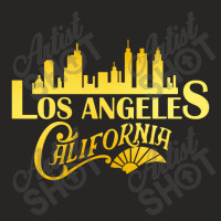 Los Angeles City Skyline Ladies Fitted T-shirt | Artistshot