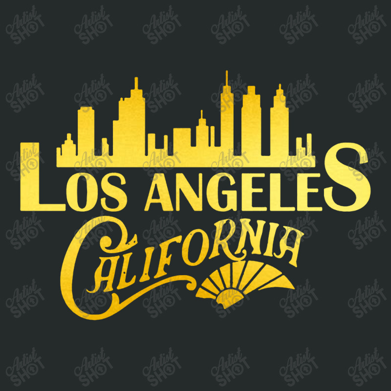 Los Angeles City Skyline Women's Triblend Scoop T-shirt by Ableh Store | Artistshot