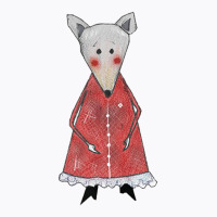 Cute Sad Shy Mouse Character With Red Dress Outfit T-shirt | Artistshot