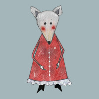 Cute Sad Shy Mouse Character With Red Dress Outfit Unisex Sherpa-lined Denim Jacket | Artistshot