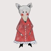 Cute Sad Shy Mouse Character With Red Dress Outfit Pocket T-shirt | Artistshot