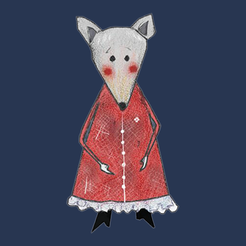 Cute Sad Shy Mouse Character With Red Dress Outfit Men Denim Jacket | Artistshot