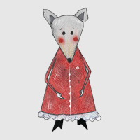 Cute Sad Shy Mouse Character With Red Dress Outfit Hoodie & Jogger Set | Artistshot