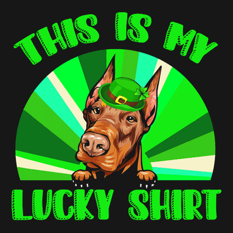 St Patricks Day Gift T  Shirt Doberman Leprechaun St Patricks Day Dog Medium-length Apron | Artistshot