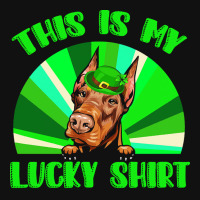 St Patricks Day Gift T  Shirt Doberman Leprechaun St Patricks Day Dog Round Patch | Artistshot