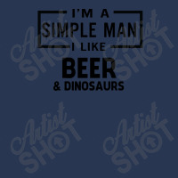 I'm A Simple Man I Like Beer And Dinosaur Men Denim Jacket | Artistshot