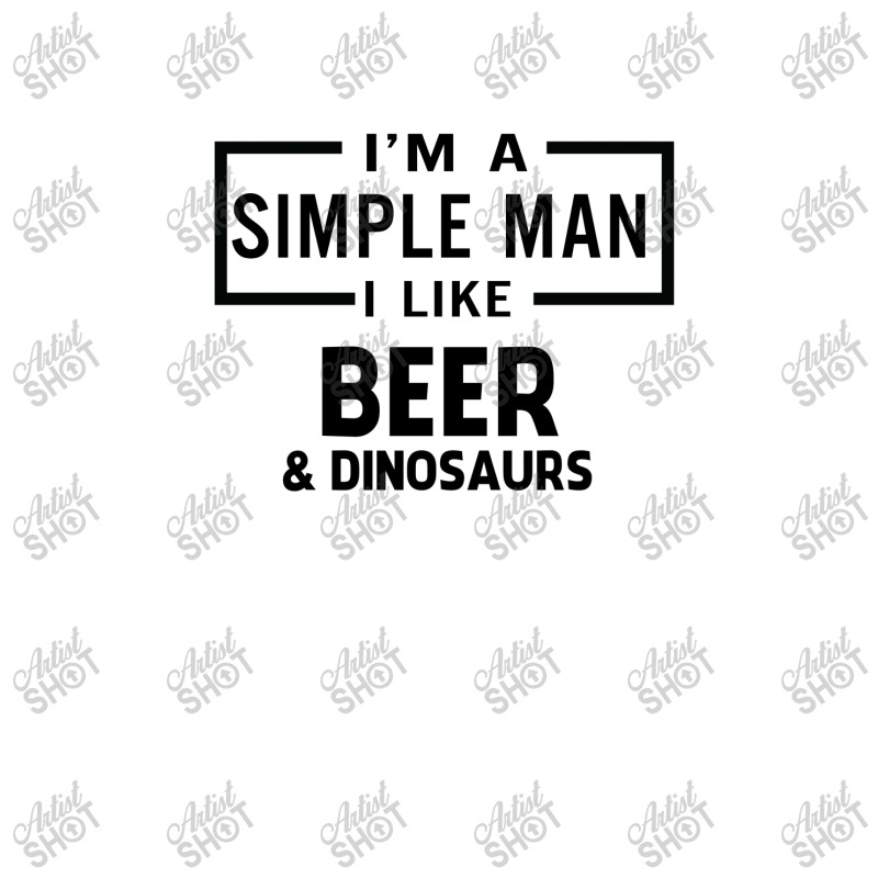 I'm A Simple Man I Like Beer And Dinosaur Men's 3/4 Sleeve Pajama Set | Artistshot