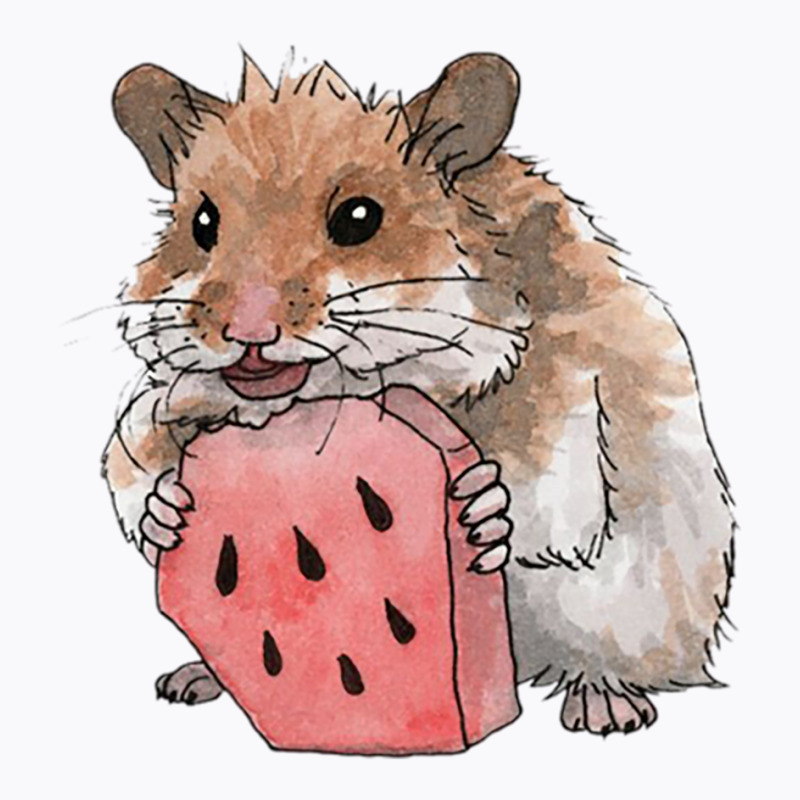 Golden Hamster Eating A Slice Of Watermelon T-shirt | Artistshot