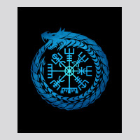 Vegvisir Jormungandr World Serpent  Cool Blue Women's Triblend Scoop T-shirt | Artistshot