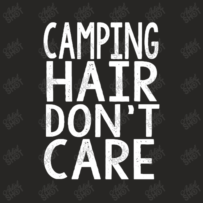 Camping Hair Dont Care Ladies Fitted T-Shirt by hoainv | Artistshot