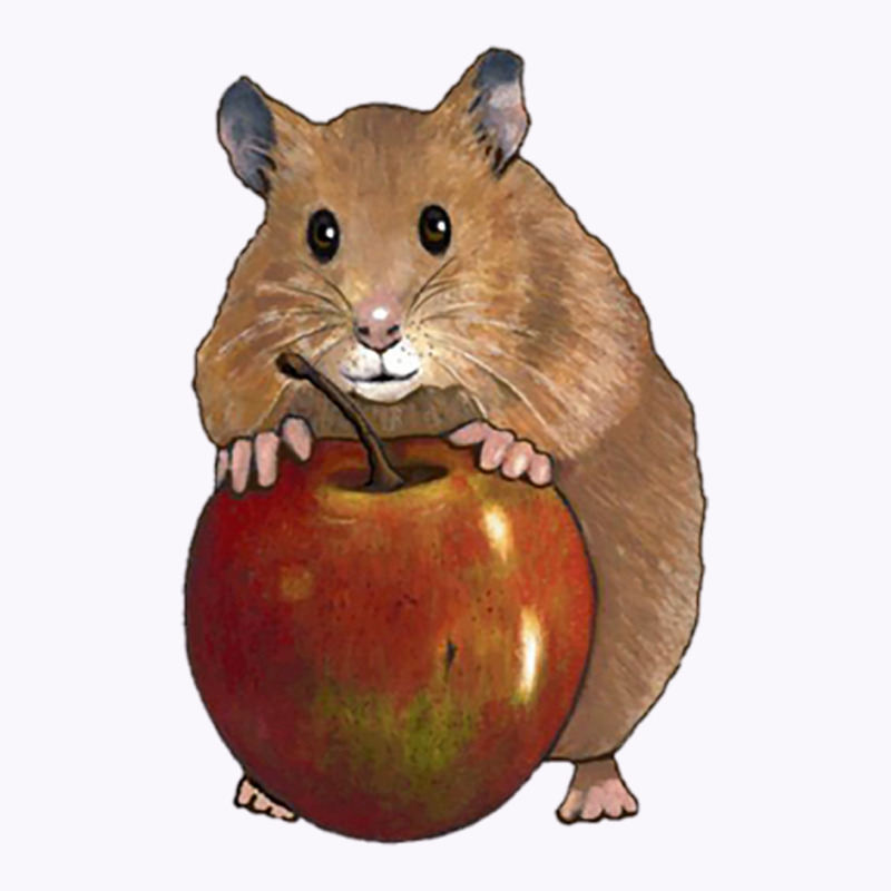 Hamster With Big Red Apple, Original Illustration, Cute Animal, Fruit Tank Top | Artistshot