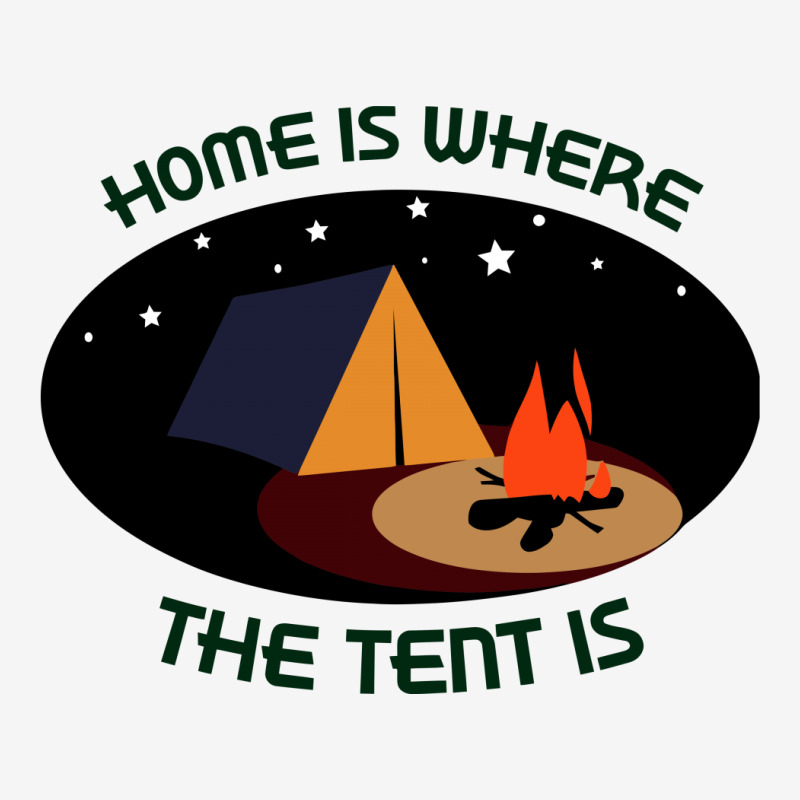 Home Is Tent Funny Oval Patch | Artistshot