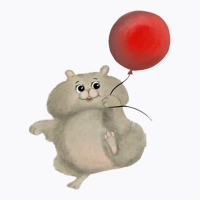 Happy Hamster With Red Balloon T-shirt | Artistshot