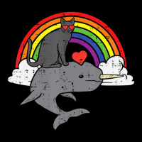 Limited Edition Black Cat Riding Narwhale Rainbow Heart Valentines Day Adjustable Cap | Artistshot