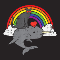 Limited Edition Black Cat Riding Narwhale Rainbow Heart Valentines Day Vintage Cap | Artistshot