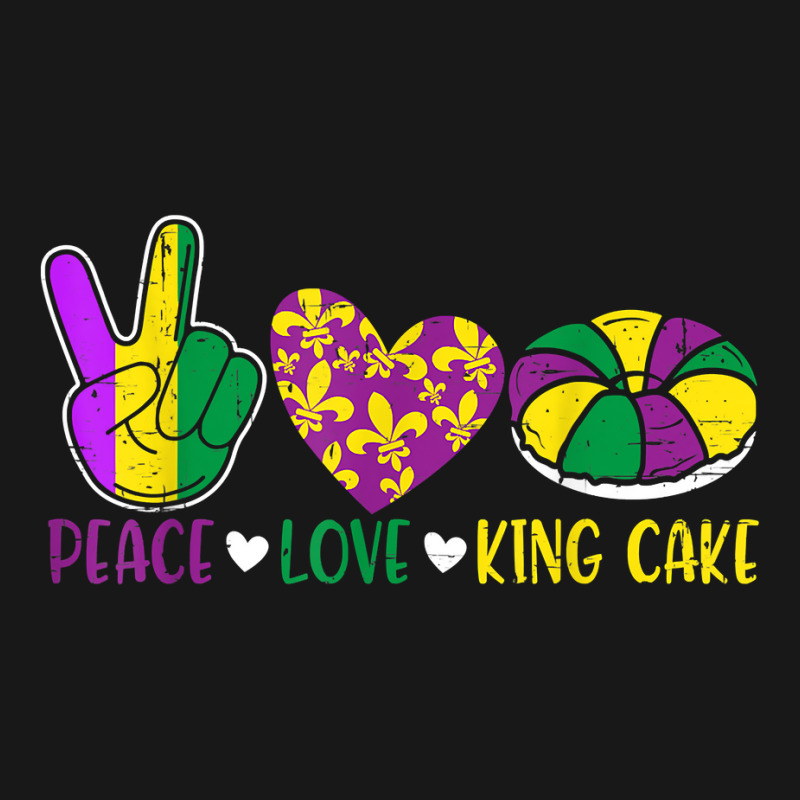 Peace Love King Cake Funny Mardi Gras Festival Party T Shirt Flannel Shirt | Artistshot