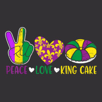 Peace Love King Cake Funny Mardi Gras Festival Party T Shirt Vintage Hoodie And Short Set | Artistshot