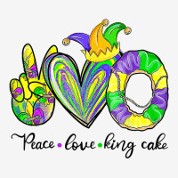 Peace Love King Cake Mardi Gras,king Cake, Mardi Gras T Shirt Metal Print Vertical | Artistshot