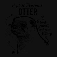 Trending Spirit Animal - Otter Black Portrait Canvas Print | Artistshot