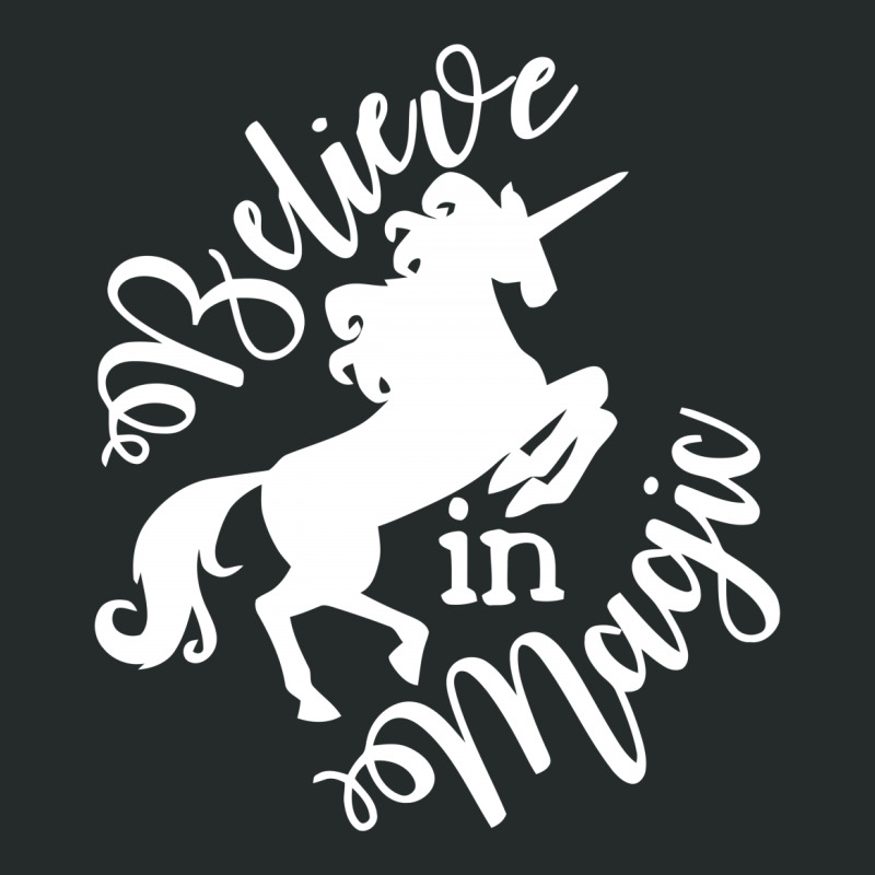 Believe In Magic Funny Unicorn Women's Triblend Scoop T-shirt by Farrel T-shirt | Artistshot