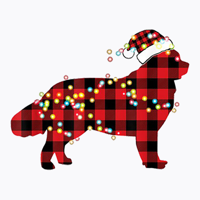 Newfoundland Dog Christmas Red Plaid Pajamas T-shirt | Artistshot