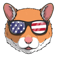 Patriotic Hamster Merica American Flag Transparent 3/4 Sleeve Shirt | Artistshot