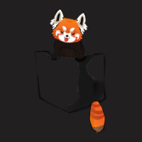 Red Panda In A Pocket T-shirt | Artistshot