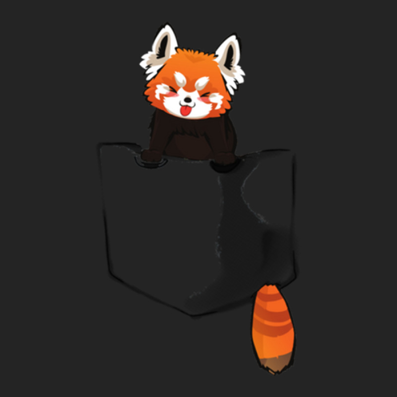 Red Panda In A Pocket 3/4 Sleeve Shirt | Artistshot