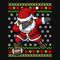 Limited Edition Football Dabbing Black African American Santa Christma Landscape Canvas Print | Artistshot