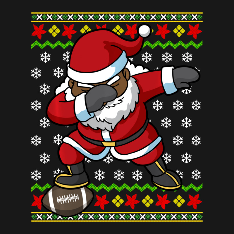 Limited Edition Football Dabbing Black African American Santa Christma Flannel Shirt | Artistshot