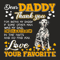 Dalmatian Funny Dog Dear Daddy Thank You For Being My Daddy 187 Dalmat Ladies Fitted T-shirt | Artistshot