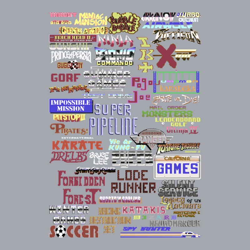 C64 Games Titles Screen Long Sleeve Shirts | Artistshot