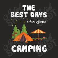 Camping  The Best Days Are Spent Camping Ladies Fitted T-shirt | Artistshot