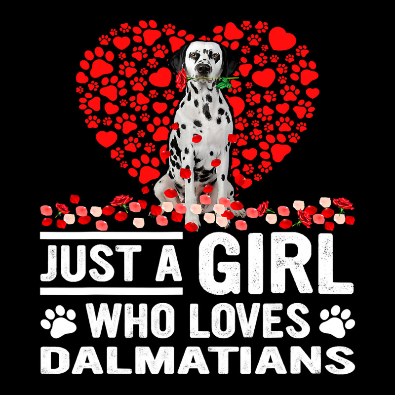 Dalmatian Funny Dog Just A Girl Who Loves Dalmatian Roses Dog Lovers 1 V-Neck Tee by JESSICAMARTINA | Artistshot