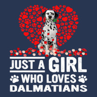 Dalmatian Funny Dog Just A Girl Who Loves Dalmatian Roses Dog Lovers 1 Men Denim Jacket | Artistshot