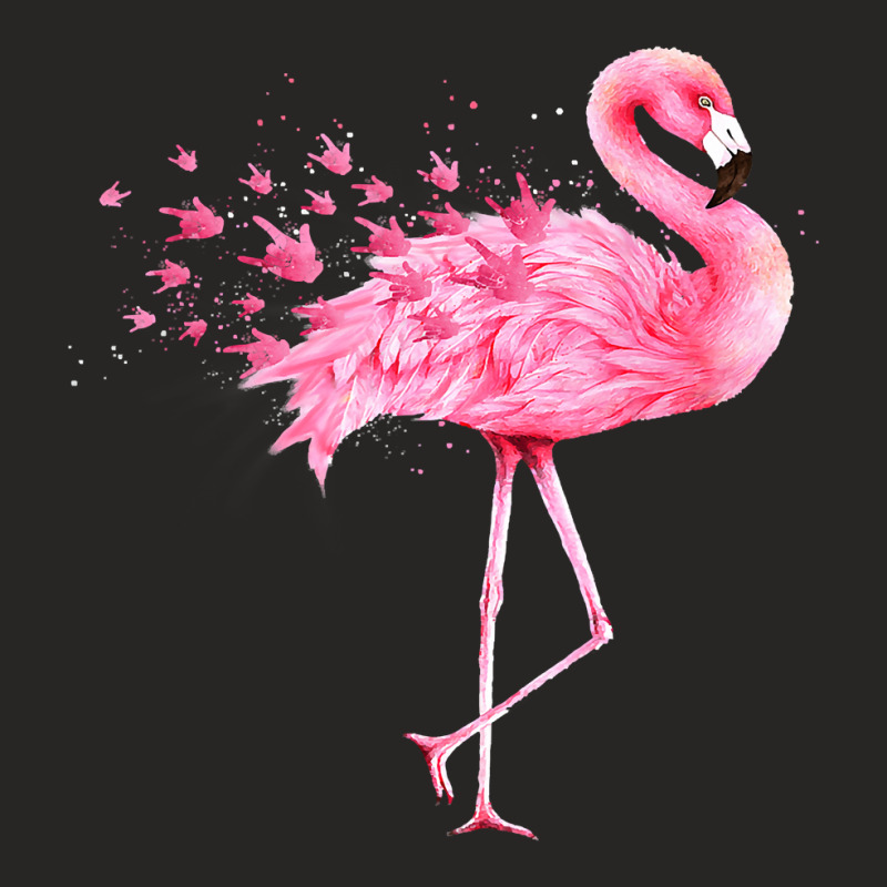 Flamingo Bird Cute Flamingo I Love You American Sign Language Animal L Ladies Fitted T-Shirt by AURRADILLARD | Artistshot