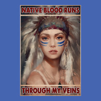 Native American Native Blood Runs Through My Veins  Vintage Blue Zipper Hoodie | Artistshot