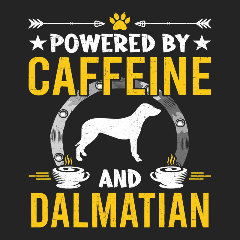 Dalmatian Funny Dog Powered By Caffeine And Dalmatian Dog Lovers 273 D 3/4 Sleeve Shirt by JESSICAMARTINA | Artistshot