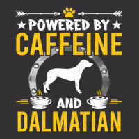 Dalmatian Funny Dog Powered By Caffeine And Dalmatian Dog Lovers 273 D Vintage Hoodie And Short Set | Artistshot