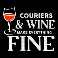 Couriers And Wine Make Everything Fine  For Courier V-neck Tee | Artistshot