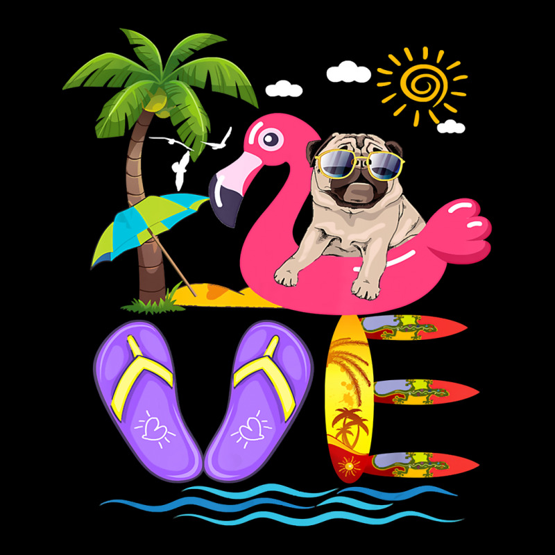 Flamingo Bird Love Summer Pug Flip Flops Flamingo Dog Pet Lover Tropic Adjustable Cap | Artistshot