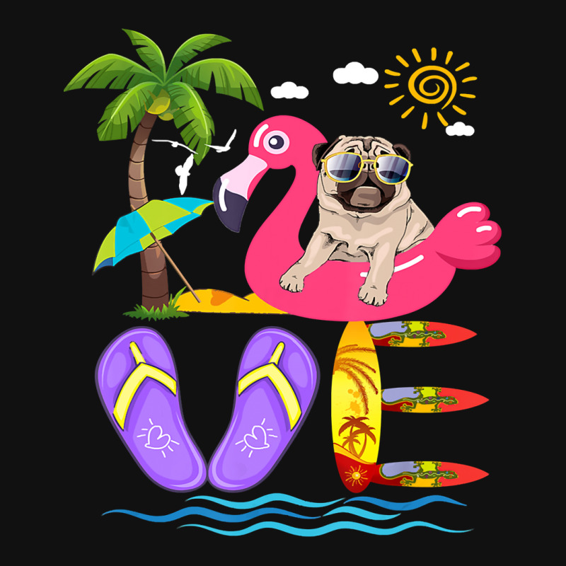 Flamingo Bird Love Summer Pug Flip Flops Flamingo Dog Pet Lover Tropic Fanny Pack | Artistshot