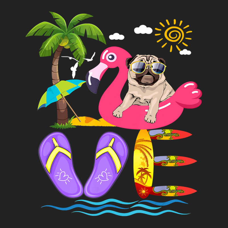 Flamingo Bird Love Summer Pug Flip Flops Flamingo Dog Pet Lover Tropic Backpack | Artistshot