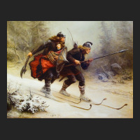 Skiing Birchlegs Crossing The Mountain With The Royal Child By Knud Be 3/4 Sleeve Shirt | Artistshot