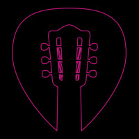 Guitar Pick With Acoustic Guitar Headstock Pink Outline Guitar Gift 1 Maternity Scoop Neck T-shirt | Artistshot